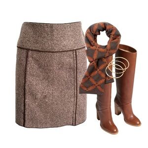 BETTINA SPITZ WOOL LINED MINI SUIT SKIRT SZ 4